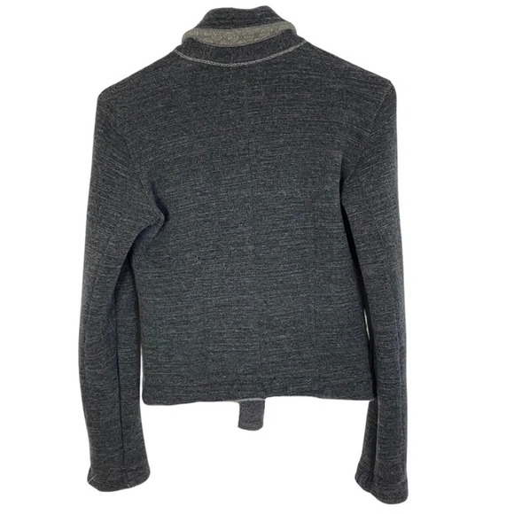 Transit Par Such Reversible Sweater Jacket Cardigan Womens Size Small Gray Beige - Picture 4 of 13